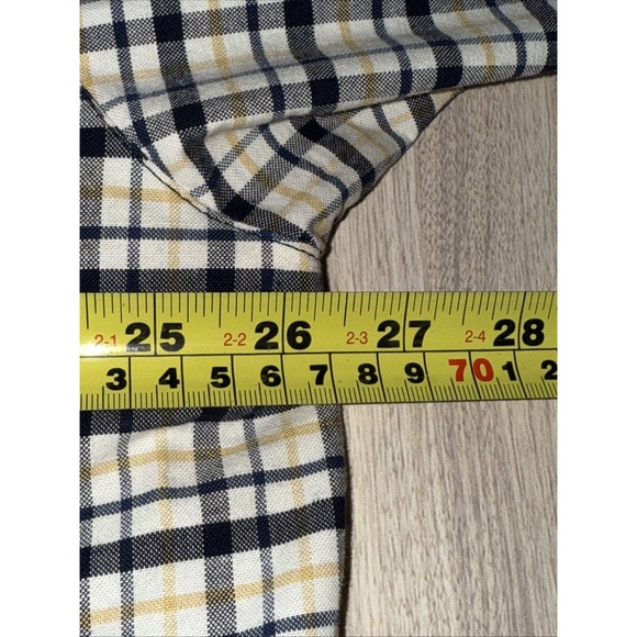 Brooks Brothers‎ Bomber Jacket Plaid White-Blue-Yellow Large - Picture 7 of 9